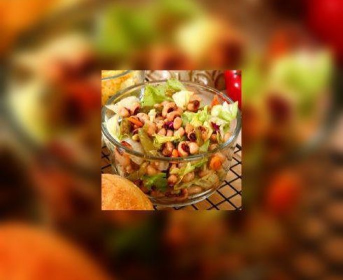 Salade de haricots au jambon de Bayonne