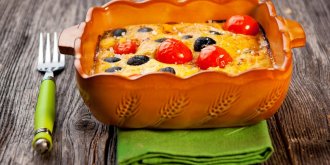 Clafoutis aux tomates cerise