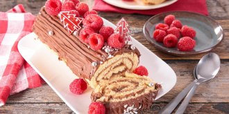 Buche chocolat framboise ou fraise 