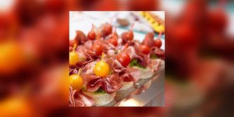 Tomates confites au jambon de Bayonne