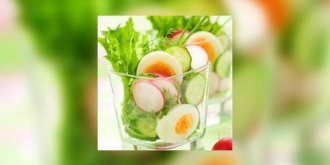 Salade de concombre aux oeufs durs