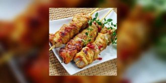 Brochettes de poulet tandoori