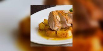 Magret de canard aux pommes