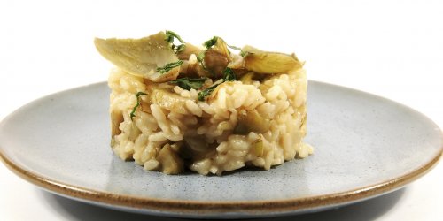 Filets de merlan, risotto aux artichauts