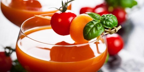 Soupe glacee de tomates et melons