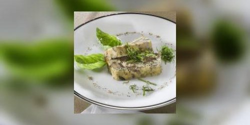 Terrine de poireaux aux cepes