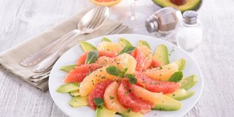 Salade de papaye et pamplemousse a l-avocat 