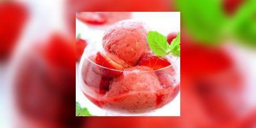 Sorbet de fraises aux parfums d-orange