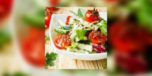 Salade de tomates cerise au bacon