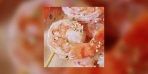 Brochettes de crevettes a l-orange