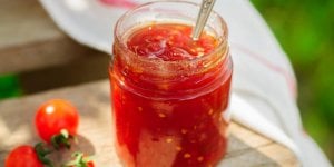 Compote de tomate au coulis d-abricot