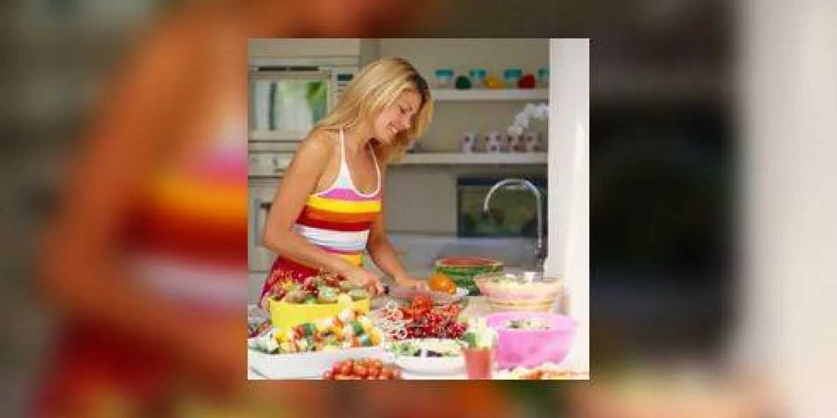 femme, préparer, nourriture, cuisine femme, préparer, nourriture, cuisine